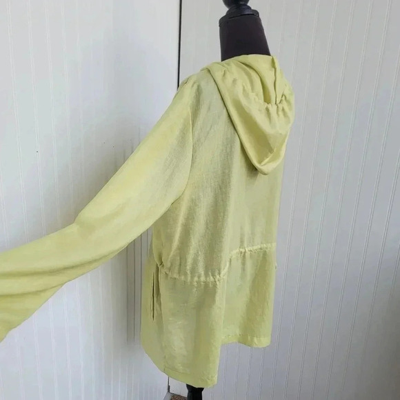 CHICO’s MEREDITH Soft Lime ¾ Sleeves Lighweight Top Shirt Jacket Size L (3) - Picture 7 of 7